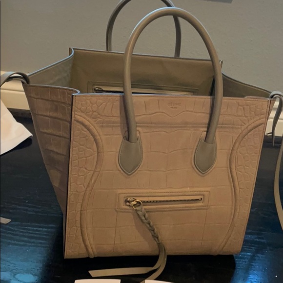 Celine medium Phantom crocodile print bag purse - Picture 2 of 15